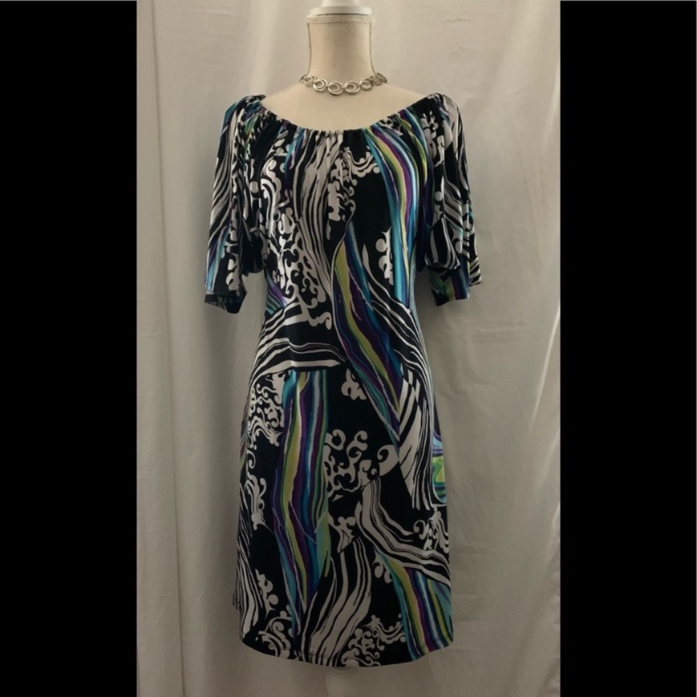 Women’s AB Studio Knee Length Dress Medium Little Black Dress - Picture 10 of 10